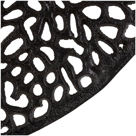 45" Black Abstract Aluminum Wall Mirror with Open Lattice Frame